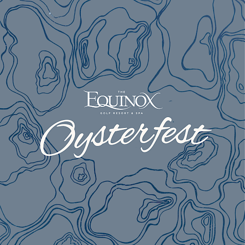 The image is a promotional graphic for the Oystertast event at The Equinox Golf Resort & Spa.